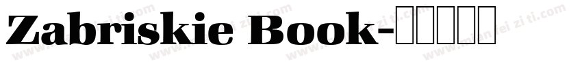 Zabriskie Book字体转换